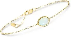 Ross-Simons Australian Opal Roped-Edge Bracelet In 14kt Yellow Gold. 7 Inches