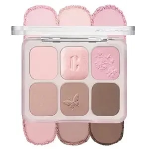 Clio Muse Master Eyeshadow Palette, Korean Royal Heritage Edition, Soft Pink 6-Color Eyeshadow Palette With Matte Satin Shimmer, Blendable Baked Cream Powder Formula (01 Blossom Stitch)