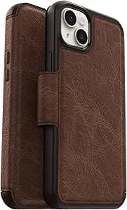 Otterbox Iphone 14 Plus Strada Series Case - Espresso (Brown), Card Holder, Genuine Leather, Pocket-Friendly, Folio Case
