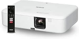 Epson Epiqvision Flex CO-FH02 Full HD 1080p Smart Streaming Portable Projector 3-Chip 3LCD, 3000 Lumen Color/White Brightness, Android TV, Bluetooth, 5W Speaker, Home Entertainment