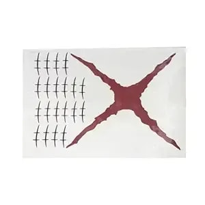 Anime Cosplay Tattoo X,Anime Cosplay Scars Stickers For Halloween (X)