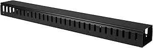 Startech.Com 3ft (1m) Vertical Cable Management Duct With Cover - 0U Open Slot Finger Duct Wire Raceway For 19 Inch Server Rack - Slotted Cord Channel (CMVER20UF)