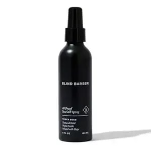 Blind Barber 40 Proof Sea Salt Spray For Men - Salt Water Hair Spray For Volume & Texture - Water-Based Matte Finish With Light-Medium Hold - Enhances Beach Waves & Body - Tonka Bean Scent (5 Fl Oz)