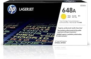HP 648A Yellow Toner Cartridge - Works Color Laserjet Enterprise CP4025, CP4525 Series - CE262A