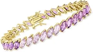 Ross-Simons 17.00 Ct. T.W. Ombre Amethyst Tennis Bracelet In 18kt Gold Over Sterling