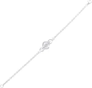 Harley-Davidson Women'S Interlock Bling B&S Bracelet, Sterling Silver hdb0445