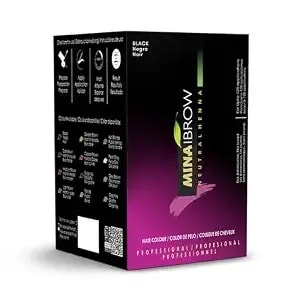Mina Ibrow Hair Color Refill Pack, Natural Spot Coloring Hair Tinting Powder, Water And Smudge Proof, No Ammonia, No Lead, Complete Gray Coverage, 120 Applications, Black