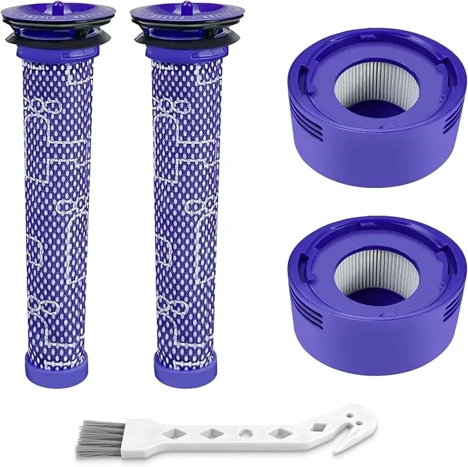 4 Pack Hepa Cordless Vacuum Filter Replacement Compatible With v7 v8 - Value Pack, Washable Pre & Post Filters, Strong Suction & Pet Hair Cleaning, Replaces 965661-01 & 967478-01