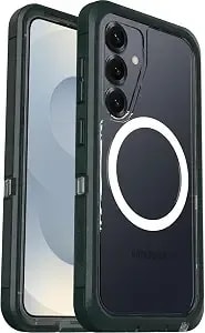 Otterbox Samsung Galaxy s25 (Only) - Defender Series Xt Clear Magnet Case - Sagebrush Green (Clear/Green) - Screenless - Rugged - Lanyard Attachment - Non-Retail Packaging
