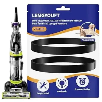 Style 7/9/10 P/N 3031120 Replacement Belt For Bissell Vacuum,Vacuum Belts Fits Bissell Powerforce Helix Powerlifter Cleanview Swivel Rewind Pet Vacuum Cleaner, 2031093 32074 3031123, 2pack