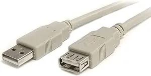 Startech.Com Usb 2.0 Extension Cable A To A - Usb Extension Cable - Usb (M) To Usb (F) - 10 Ft - Molded - Beige (usbextaa10)