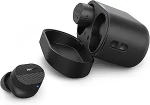 Philips tat5000 True Wireless Bluetooth Earbuds With Adaptive Noise Canceling - 40 Hours Play Time, 6-Mic Technology For Clearer Calls, Multipoint Connectivity, ipx5 Water Resistant, Black