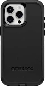 Otterbox Iphone 15 Pro Max (Only) Defender Series Case - Black, Screenless, Rugged & Durable, With Port Protection, Includes Holster Clip Kickstand