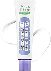 Chasin' Rabbits All About Glow Tone-Up Cream 1.69 Fl. Oz, Natural Makeup Base, No Makeup Natural Look, Glow Skin, Long-Lasting Hydrating, Soft Texture, Vegan, Face & Body, K Beauty