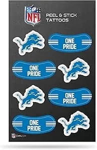 Rico Industries Nfl Footbal Peel & Stick Temporary Tattoos - Eye Black - Game Day Approved!