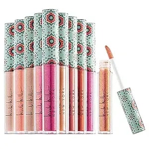 Nicole Miller Lip Gloss Collection Shimmery Glosses For Women And Girls Long Lasting Color Set With Rich Varied Colors, Pink Glossy, 10 Count (Pack Of 1)