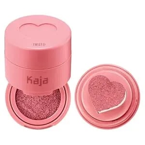 Kaja Blusher - Cheeky Stamp 01 Coy - Kbeauty, Cute Makeup, Buildable & Blendable Shade With Heart-Shaped Applicator, Sunkissed Finish, Travel Size, Hygienic, Portable, Korean Makeup, 0.17 Oz