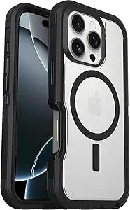 Otterbox Iphone 16 Pro Phone Case Defender Series Xt (Clear & Black) Military-Grade Drop Protection, Magsafe, Shockproof Protective Phone Cover, Slim Fit With Raised Bezel, Non-Retail Packaging