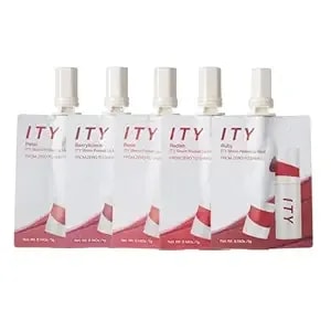 Ity 5-Color Lip Clay Sample Set, Velvet Matte Finish, Mousse Texture, 1g Each, Rich Pigment, Red Shades, Conceals Lip Lines