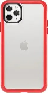 Otterbox - Clear Iphone 11 Pro Max Case (Only) - Scratch-Resistant Protective Phone Case, Sleek & Pocket-Friendly Profile (Red Hot) - Slim Lightweight Profile, Precise Cutouts, Responsive Button Covers, Raised Edges Protect Camera And Screen