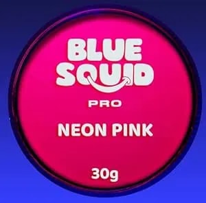 Blue Squid Face Paint Water Based Single Cake Professional Face Paint & Body Paint - Water Activated, Kids Adults Face Painting For Costume, Halloween Makeup, Cosplay - Neon Pink Face Paint 30g