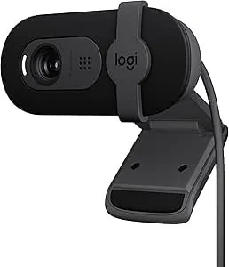 Logitech Brio 101 Full HD 1080p Webcam For Meetings, Streaming, Desktop, Laptop, PC - Built-In Mic, Shutter, Works With Zoom, Microsoft Teams, Nintendo Switch 2’S New Gamechat Mode, USB-A,-Black