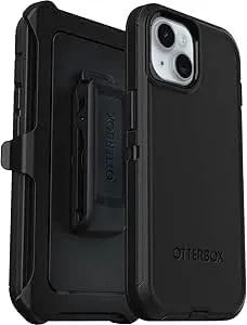 Otterbox Iphone 15, Iphone 14, And Iphone 13 Defender Series Case - Black, Screenless, Rugged & Durable, With Port Protection, Includes Holster Clip Kickstand (Ships In Polybag)