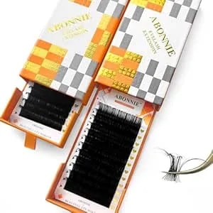 Classic Lash Extensions, Premium Cashmere Individual Lashes Extensions, 0.07 Thickness D Curl Lash Extensions, 11mm Lash Tray, Semi Permanent Eyelashes, Professional Salon Use (11mm, 0.07-D)