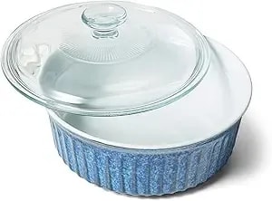 Sur La Table Round Baker With Lid, 2 Qt, Blue