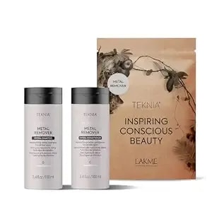 Lakmé Teknia Metal Remover Travel Kit - Shampoo & Conditioner - Removes Metal Buildup - Travel Friendly