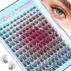 Natural Lash Clusters Wispy Cluster Eyelash Extensions 144pcs Individual Lashes 8-16mm D Curly Diy Lash Extension Natural Look With Invisible Band By Novaberyl