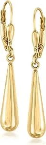 Ross-Simons 14kt Yellow Gold Teardrop Earrings