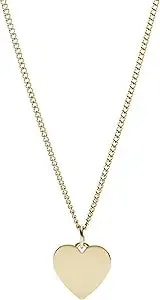 Fossil Women'S Gold-Tone Stainless Steel Pendant Chain Necklace For Women