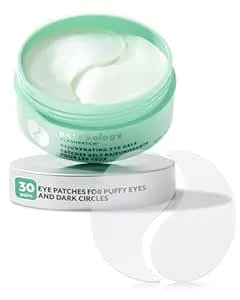 Patchology Rejuvenating Under Eye Gels - Hydrating Eye Mask W/Caffeine, Hydrolyzed Collagen & Centella Asiatica- Under Eye Patches For Dark Circles - Minimize Puffiness & Wrinkle Reducer - 30 ​Pairs