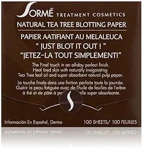 Sorme' Treatment Cosmetics Blotting Paper, Tea Tea, 0.5 Oz.