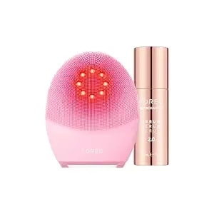 Foreo Fresh & Lifted Bundle - Luna 4 Plus Normal Facial Cleansing Brush + Supercharged Serum 2.0, 1 Oz - Near Infrared Light Treatment - Face Cleansing Massage Brush - Microcurrent Facial Device