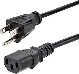 Startech.Com 10ft (3m) Computer Power Cord, NEMA 5-15P To C13, 10A 125V, 18AWG, Black Replacement AC Power Cord, Printer, PC Power Supply Cable, Monitor Power Cable - UL Listed (PXT101 10)