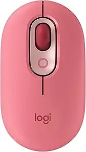 Logitech Pop Mouse, Wireless Mouse With Customizable Emojis, Silenttouch Technology, Precision/Speed Scroll, Compact Design, Bluetooth, Multi-Device, Os Compatible - Heartbreaker Rose