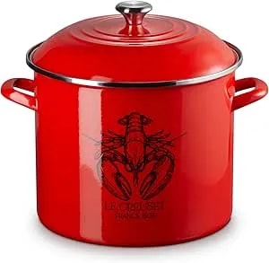 Le Creuset Enamel On Steel Traditional Lobster Stockpot, 20 Qt., Carmin