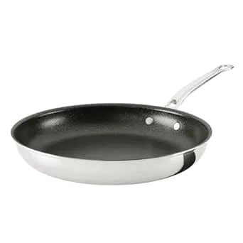 Hestan Probond Luxe Titum Nonstick Skillet, 12.5-Inch Professional Clad Stainless Steel, Procore Tri-Ply Clad Construction, Polished Exterior, Induction & Oven Safe