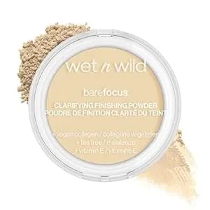 Wet N Wild Bare Focus Clarifying Finishing Powder - Matte - Pressed Setting Powder Fair-Light