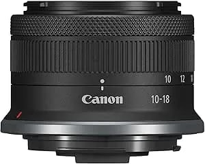 Canon RF-S10-18mm F4.5-6.3 Is STM Ultra-Wide-Angle Zoom Lens, Mirrorless, 4.0 Stops Of Shake Reduction, Great For Vlogging & Selfies, Compact & Lightweight, For Video, Travel, Landscapes & Interiors