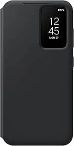 Samsung Galaxy s23 S-View Wallet Phone Case, Protective Cover W/Card Holder Slot, Finger Tap Clear Window, Us Version, Ef-zs911cbegus, Black