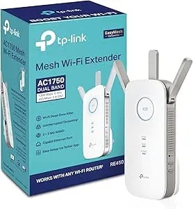 TP-Link AC1750 Wifi Extender (RE450), Pcmag Editor'S Choice, Up To 1750Mbps, Dual Band Wifi Repeater, Internet Booster, Extend Wifi Range Further