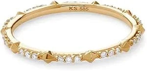 Kendra Scott White Diamond Astrid Ring In 14k Yellow Gold, Fine Jewelry For Women