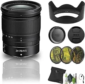 Nikon Nikkor Z 24-70mm F/4 S Lens (20072) + Filter Kit + Cap Keeper + Cleaning Kit