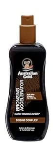 Australian Gold Dark Tanning Accelerator Spray Gel With Bronzer - 8 Fl Oz, Multicolor, agcb175(Packaging May Vary)