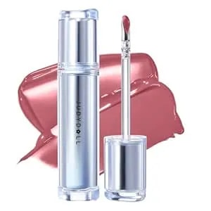 Judydoll Ice Watery Lip Gloss,Moisturizing Liquid Lipstick With Hyaluronic Acid & Collagen,Long-Lasting Mirror Lip Glazes With Iron Applicator(11 Grape Shake, 2.4 Grams)