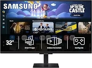 Samsung 32-Inch m5 (m50f) Series Fhd Smart Monitor With Streaming Tv, Speakers, hdr10, Gaming Hub, Multiple Ports, Workout Tracker, Vision Accessibility Tools, Black, ls32fm502enxza
