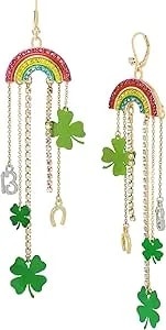 Betsey Johnson Womens Lucky Charm Earrings